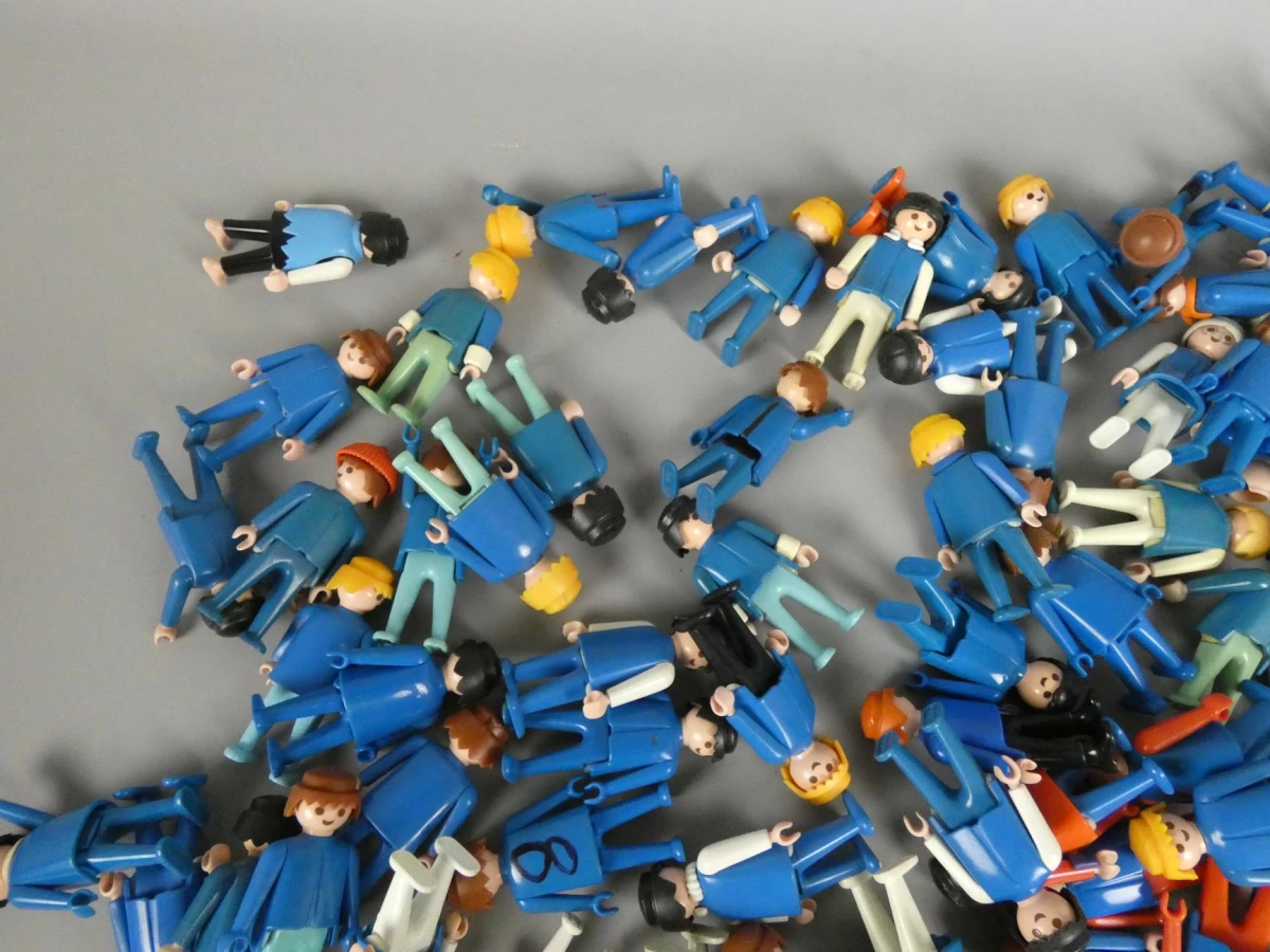 Lot Playmobil popjes - Blauw - foto 2
