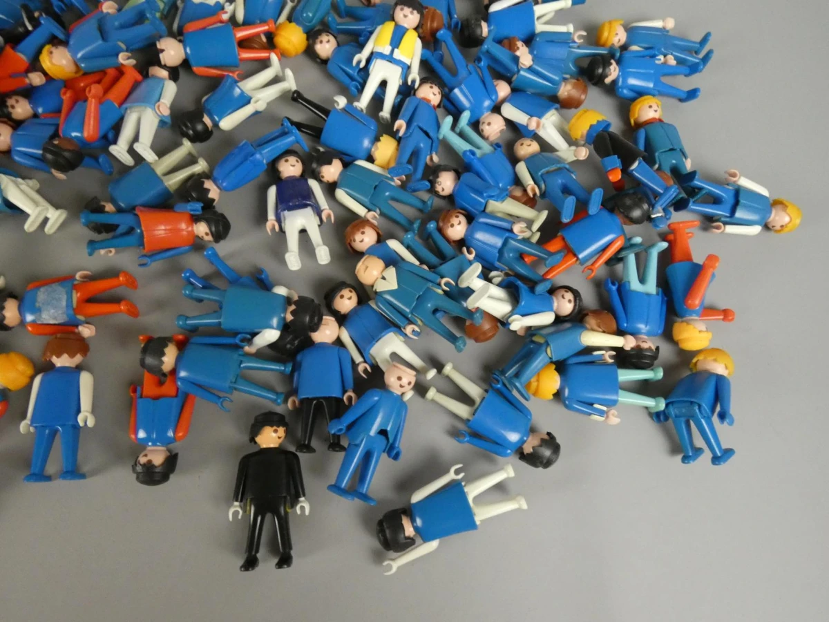 Lot Playmobil popjes - Blauw - foto 5