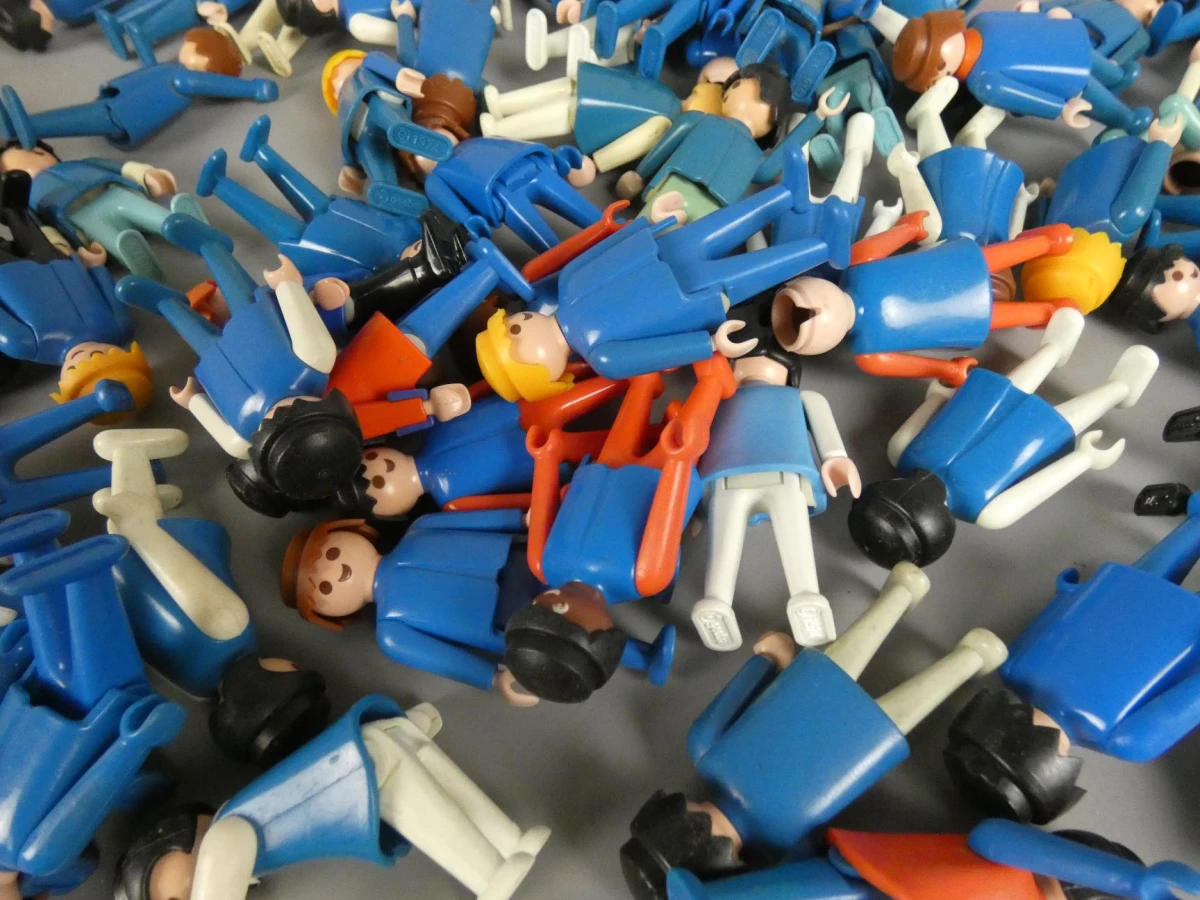 Lot Playmobil popjes - Blauw - foto 6