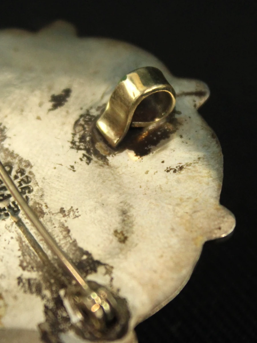 Taxco sterling zilveren broche/hanger met masker - foto 7
