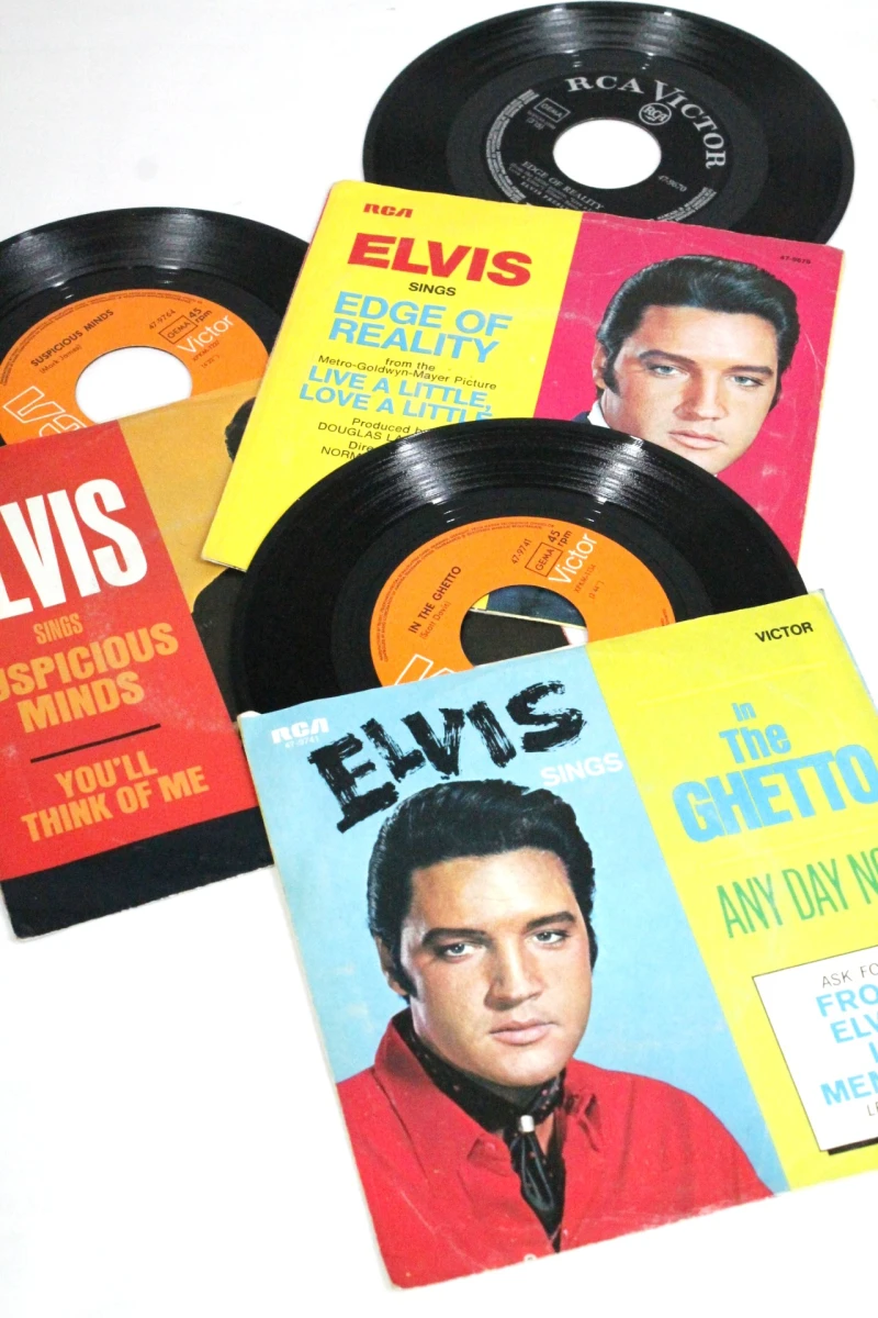 Set van 3 Elvis Presley vinyl singles - foto 5