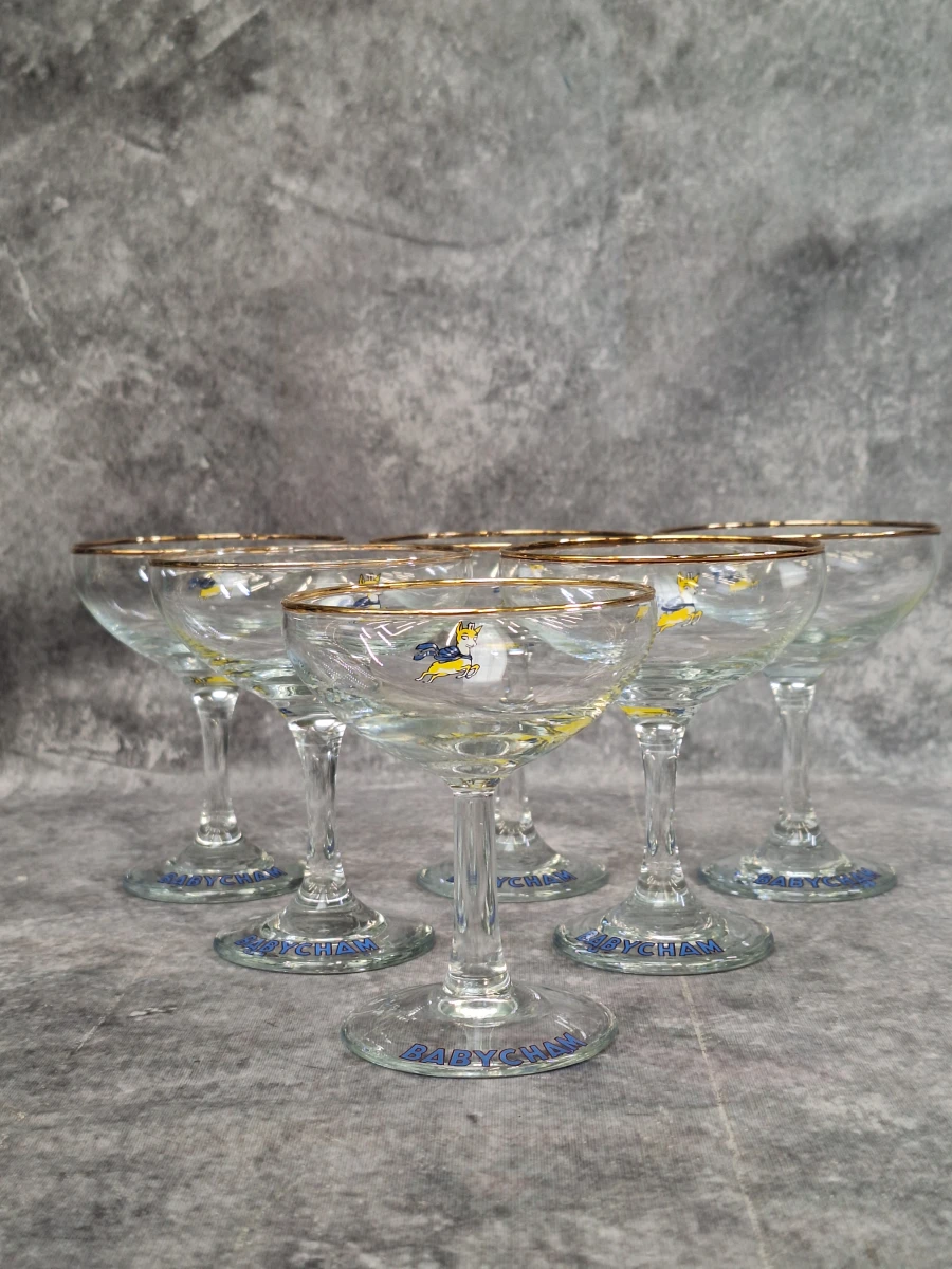 6 Vintage Babycham champagnecoupes uit de jaren 70 - foto 3