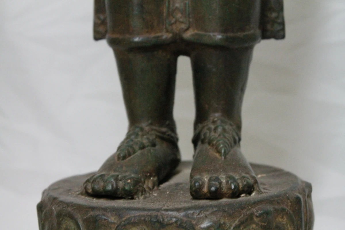 Gepatineerd Bronzen Oosters Beeld - foto 10