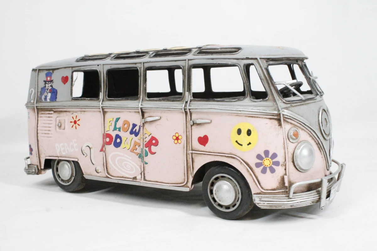 Decoratieve vintage Volkswagen T1 miniatuurbusje - foto 2