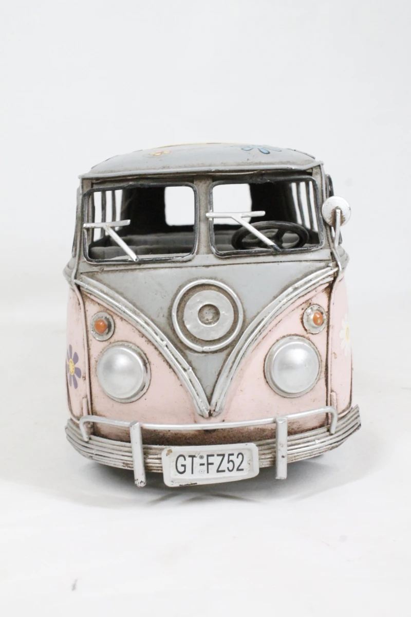 Decoratieve vintage Volkswagen T1 miniatuurbusje - foto 4