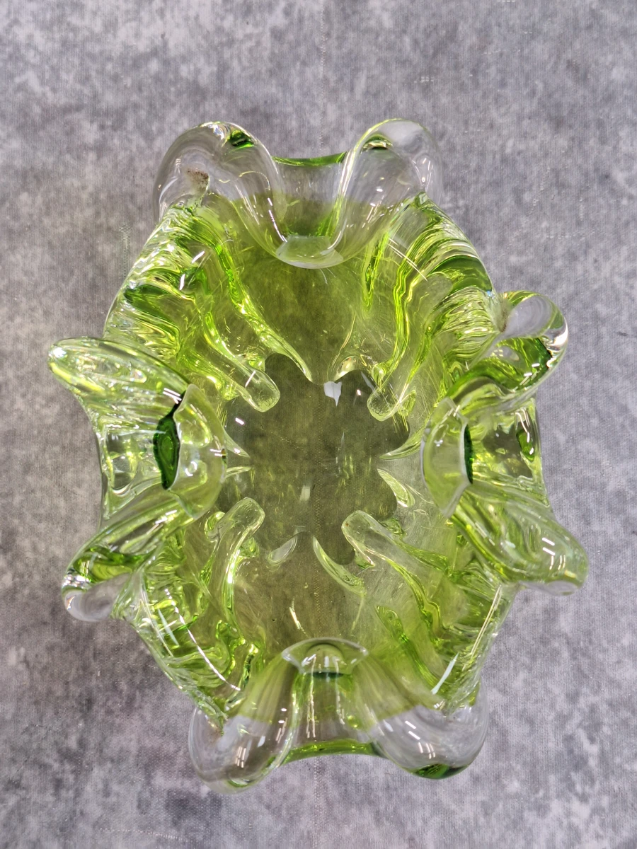 Set van 4 vintage Mid-Century Modern glazen schalen in Murano-stijl en Boheemse stijl - foto 16