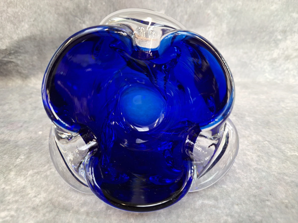 Set van 4 vintage Mid-Century Modern glazen schalen in Murano-stijl en Boheemse stijl - foto 11