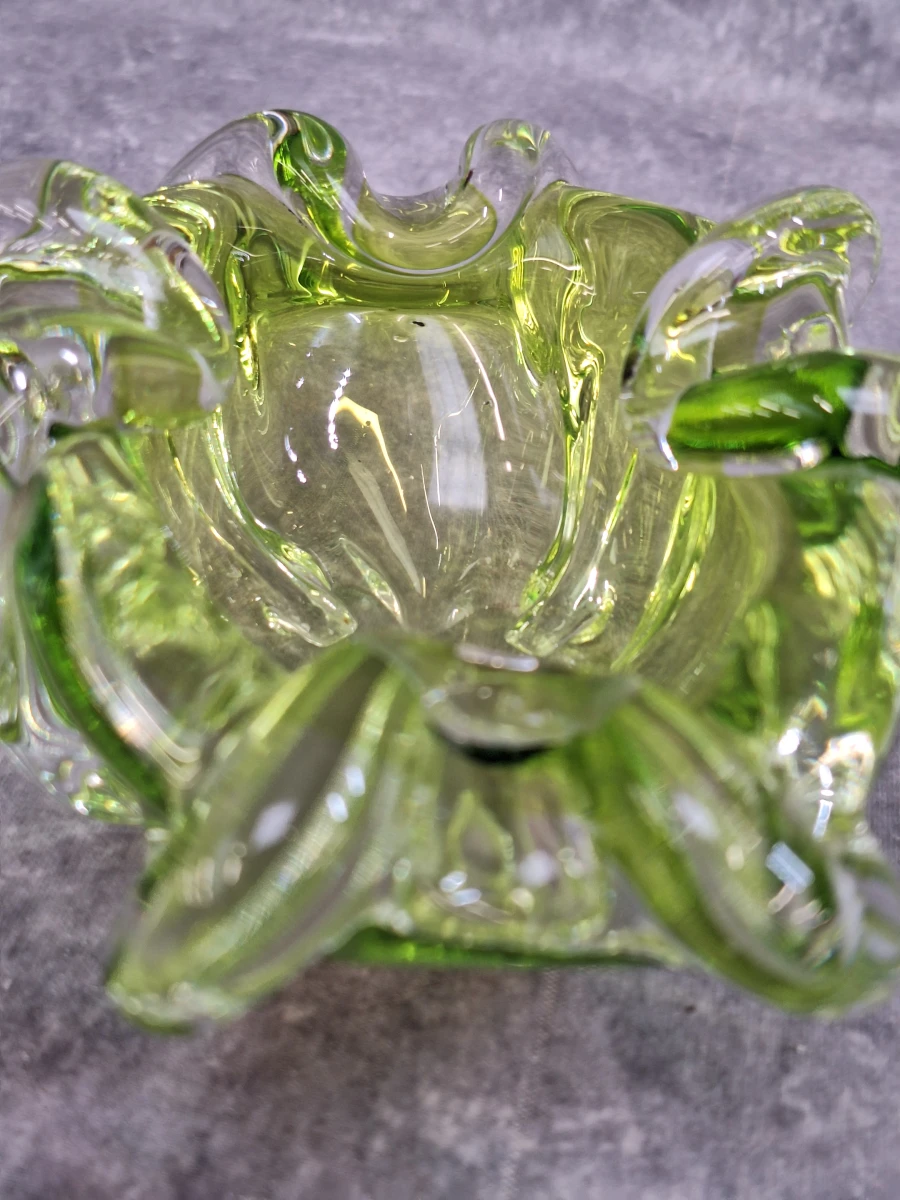Set van 4 vintage Mid-Century Modern glazen schalen in Murano-stijl en Boheemse stijl - foto 18