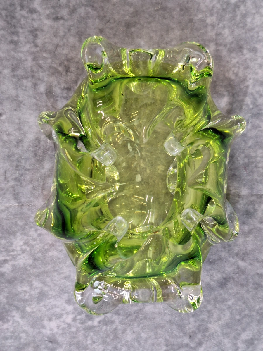 Set van 4 vintage Mid-Century Modern glazen schalen in Murano-stijl en Boheemse stijl - foto 15