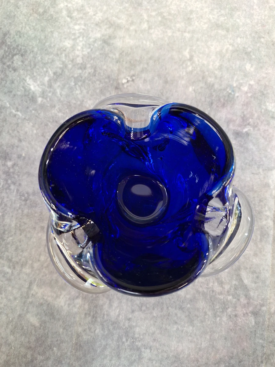 Set van 4 vintage Mid-Century Modern glazen schalen in Murano-stijl en Boheemse stijl - foto 8