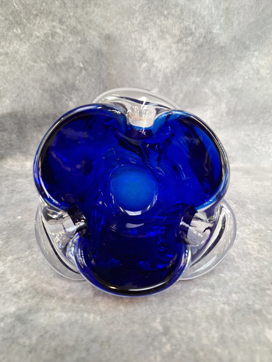 Set van 4 vintage Mid-Century Modern glazen schalen in Murano-stijl en Boheemse stijl - foto 10
