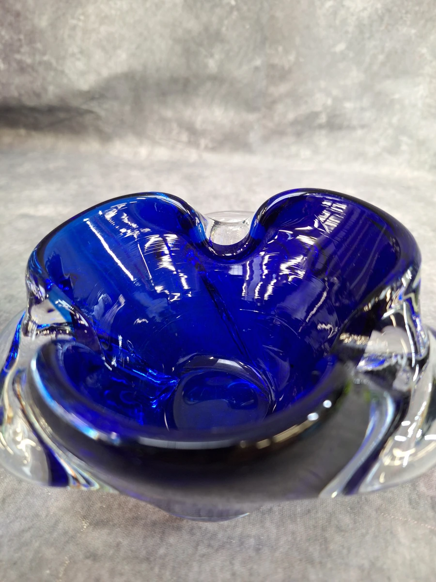 Set van 4 vintage Mid-Century Modern glazen schalen in Murano-stijl en Boheemse stijl - foto 5