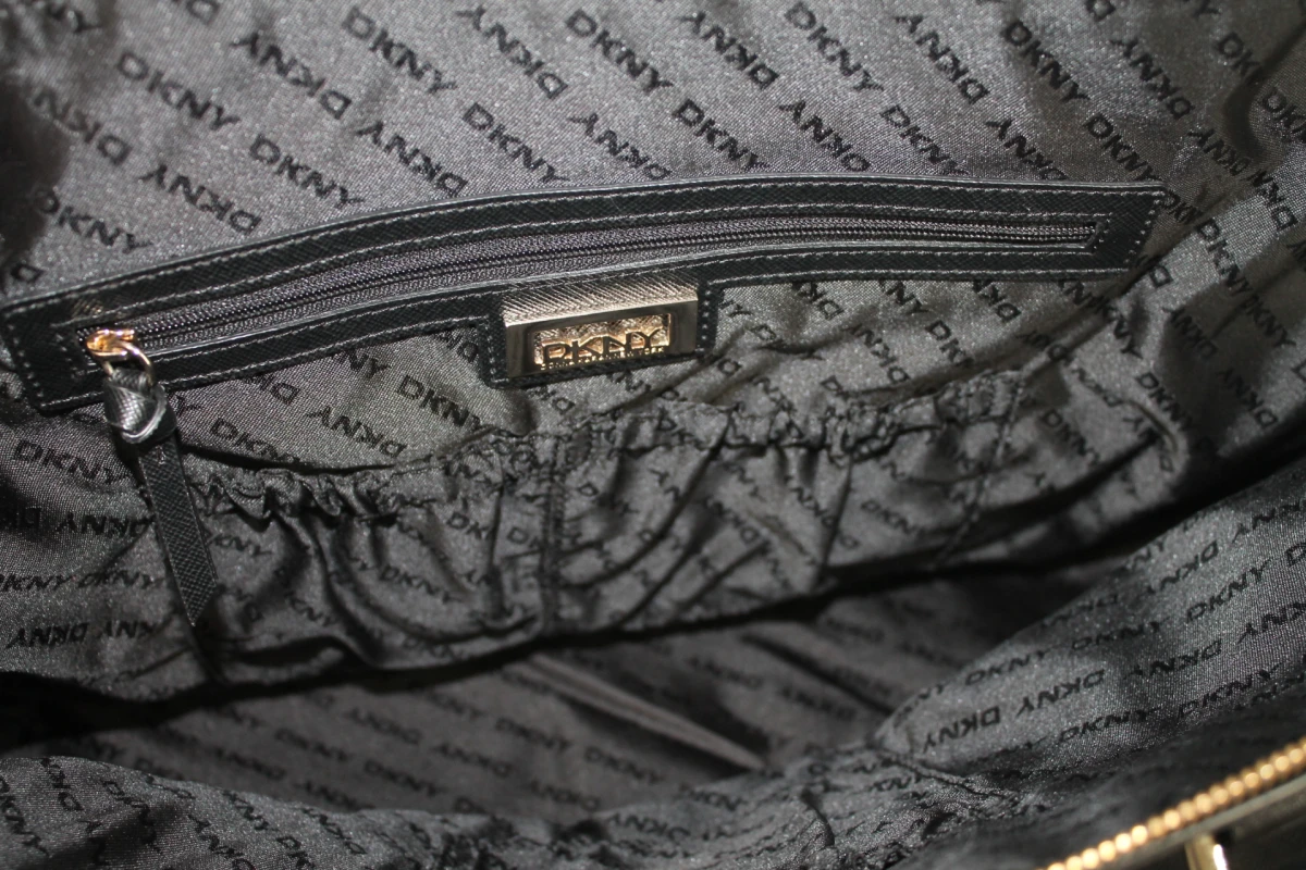 Zwarte leren Dome Satchel - DKNY - foto 7
