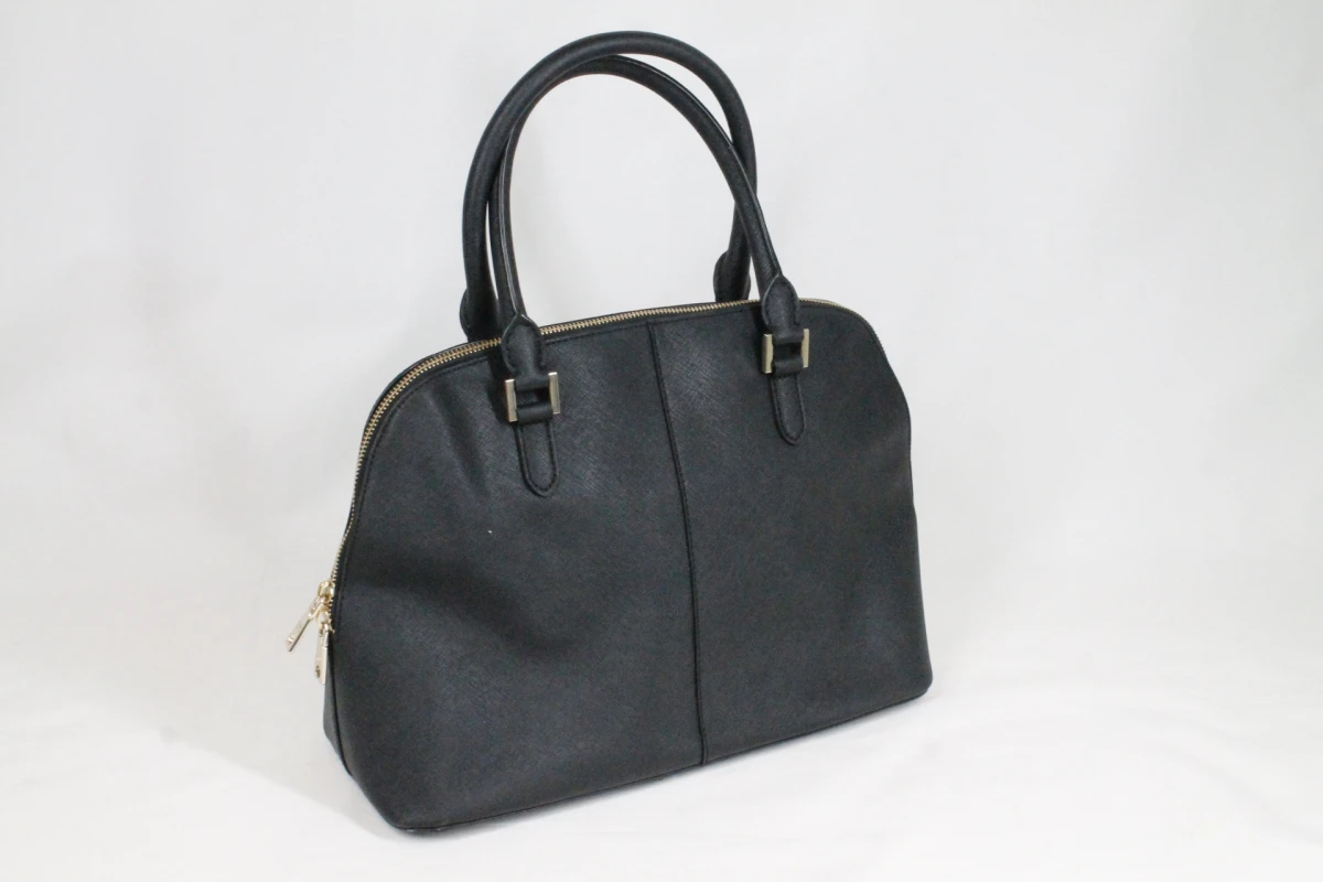 Zwarte leren Dome Satchel - DKNY - foto 2