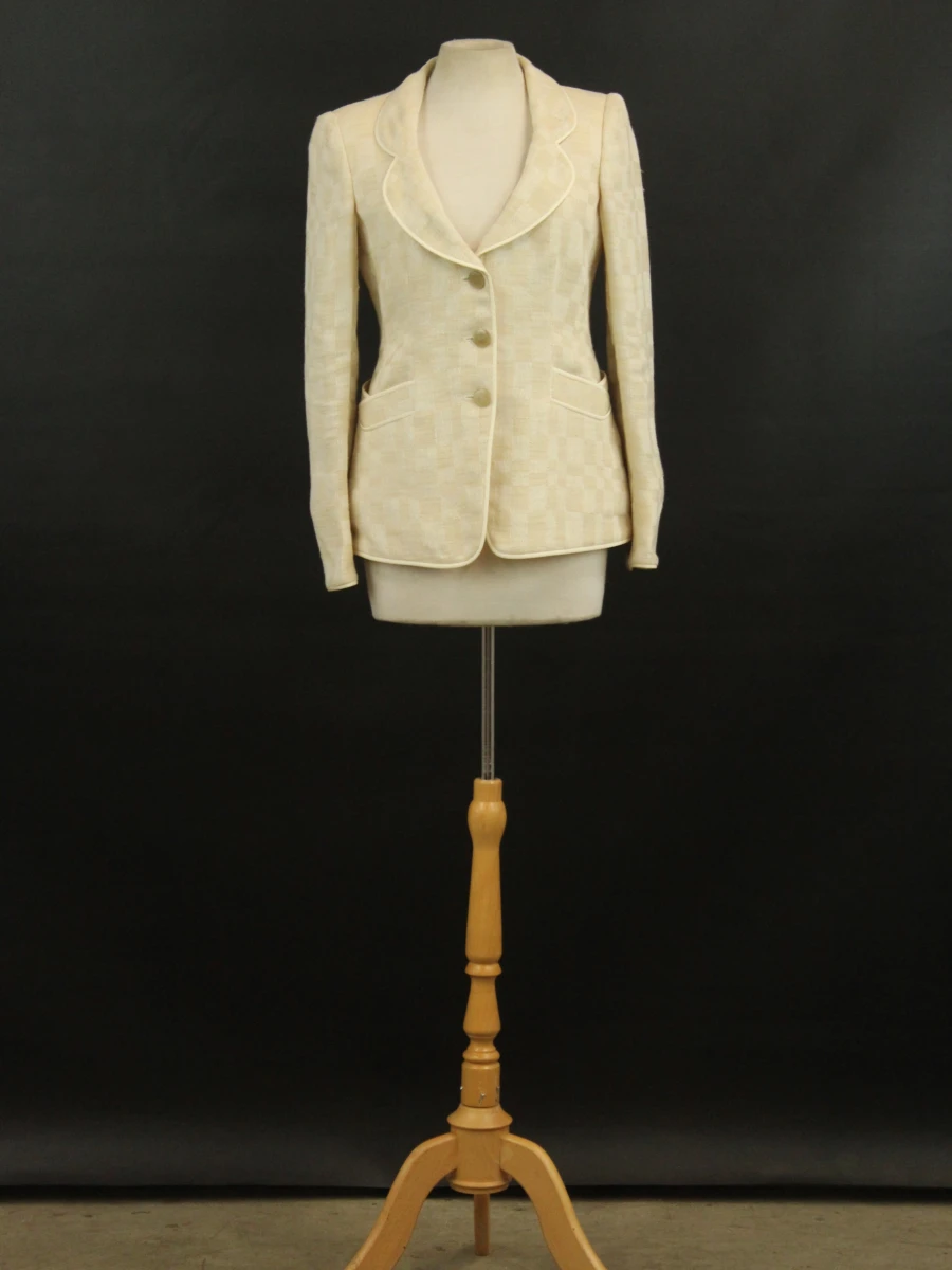 Armani Collezioni - elegante ecru blazer in katoen/linnen - Made in Italy - foto 2