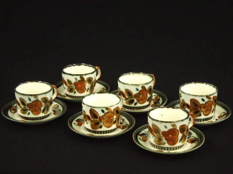 Vintage Boch La Louvière koffieservies - decor Argenteuil - België jaren ’70 - foto 2