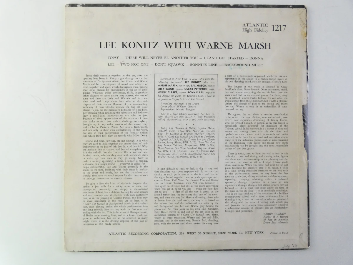 Lee Konitz & Warne Marsh – Cooljazz - foto 4