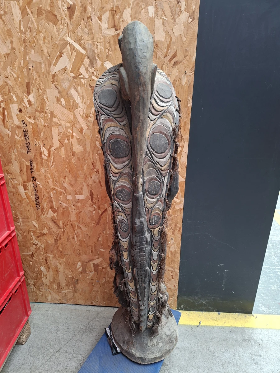 Monumentaal Tribaal Houten Sculptuur – Papoea-Nieuw-Guinea Stijl - foto 9