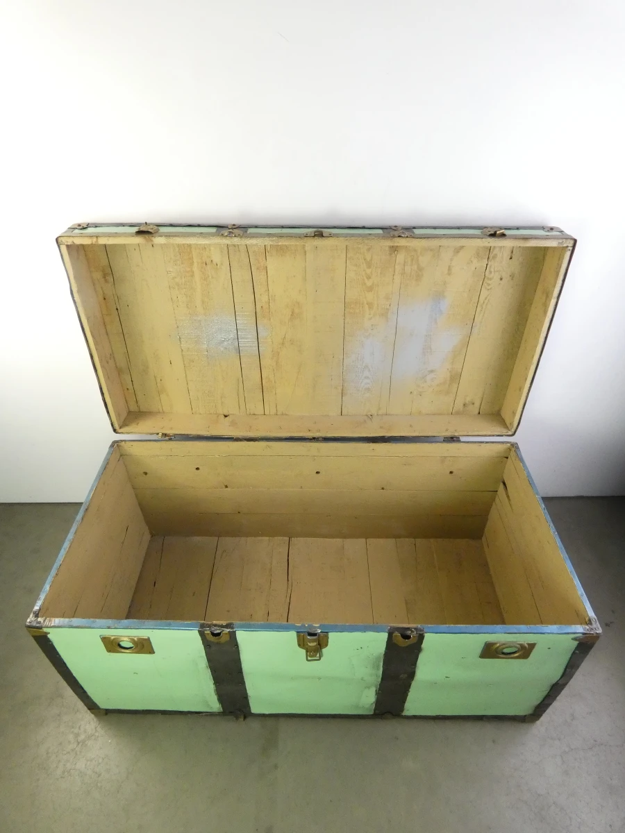 Grote vintage reiskoffer / kist in verschillende kleuren - foto 8