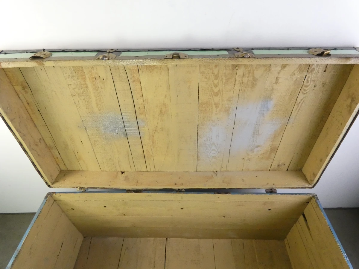 Grote vintage reiskoffer / kist in verschillende kleuren - foto 9