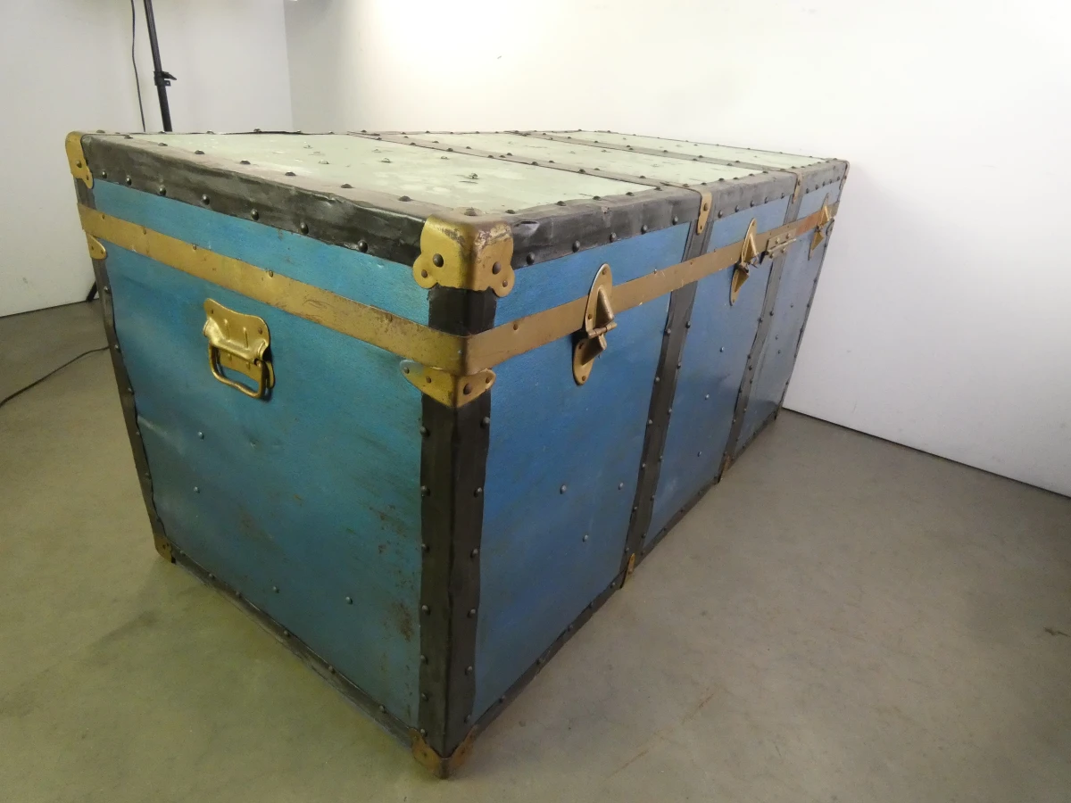 Grote vintage reiskoffer / kist in verschillende kleuren - foto 16