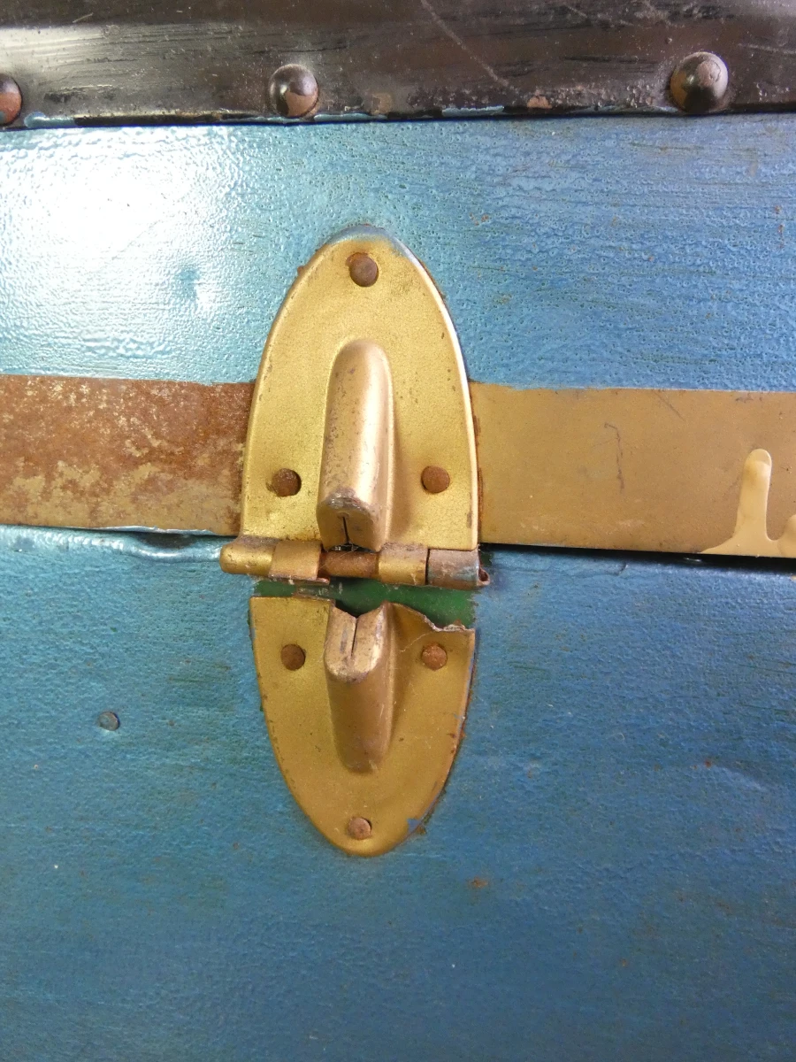 Grote vintage reiskoffer / kist in verschillende kleuren - foto 18