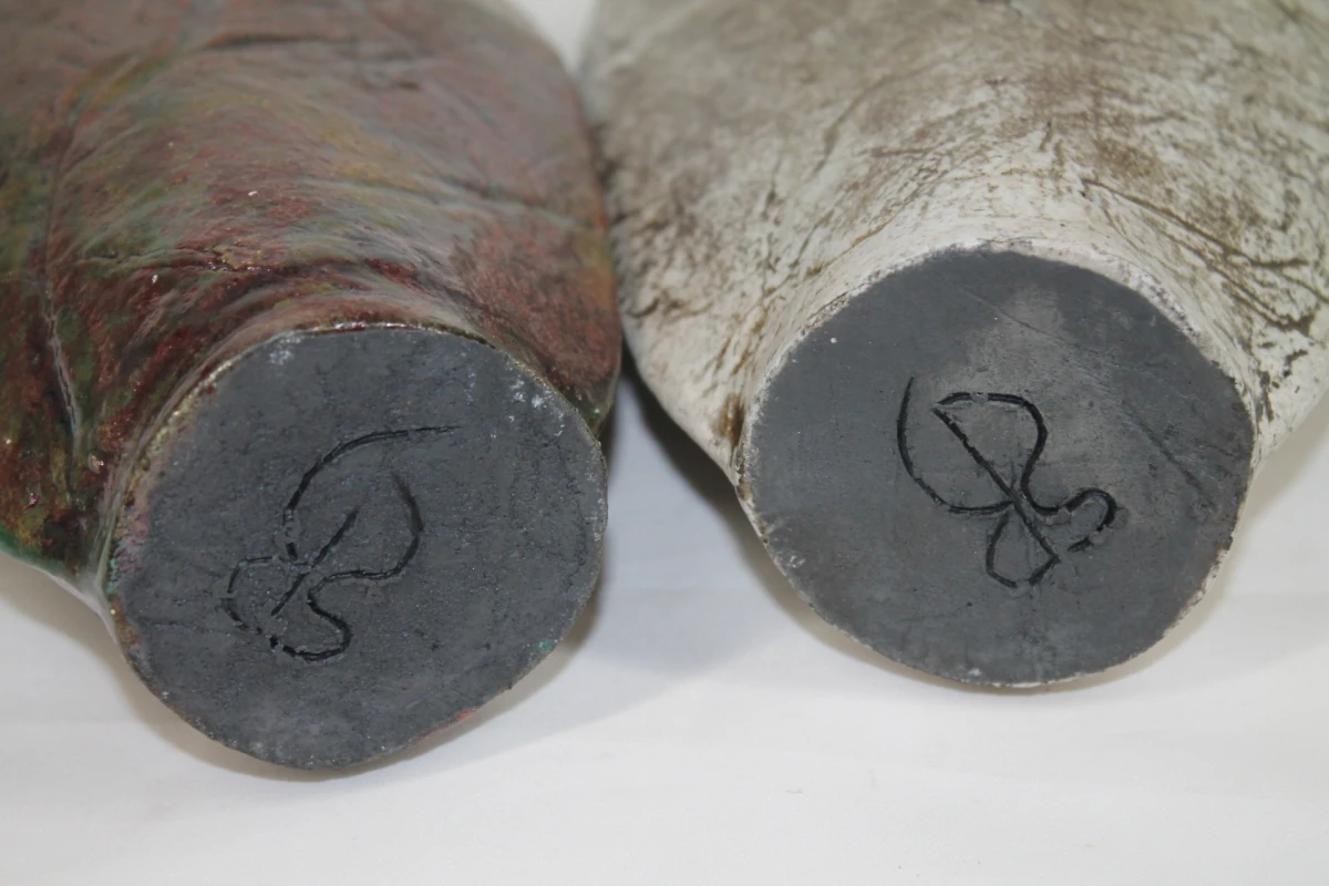 2 Decoratieve handgemaakte keramische vazen - foto 4