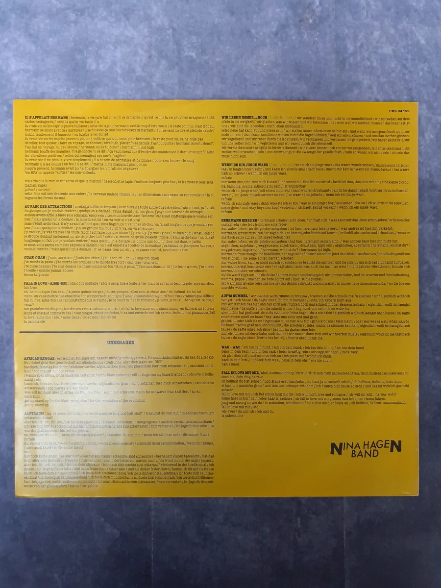 Vinyl: Nina Hagen Band - Unbehagen - foto 4