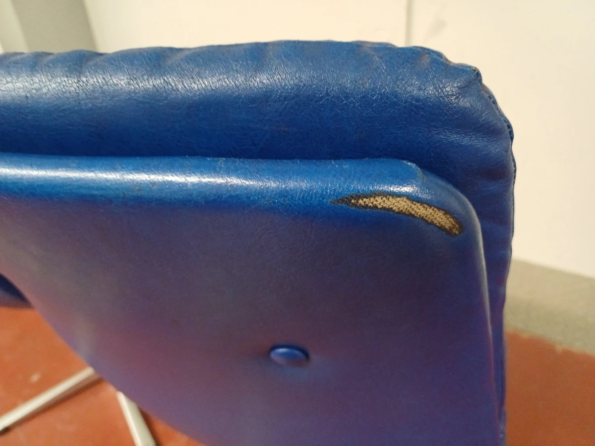 2 vintage blauwe designstoelen - foto 16