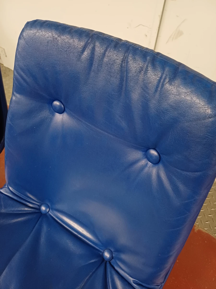 2 vintage blauwe designstoelen - foto 11