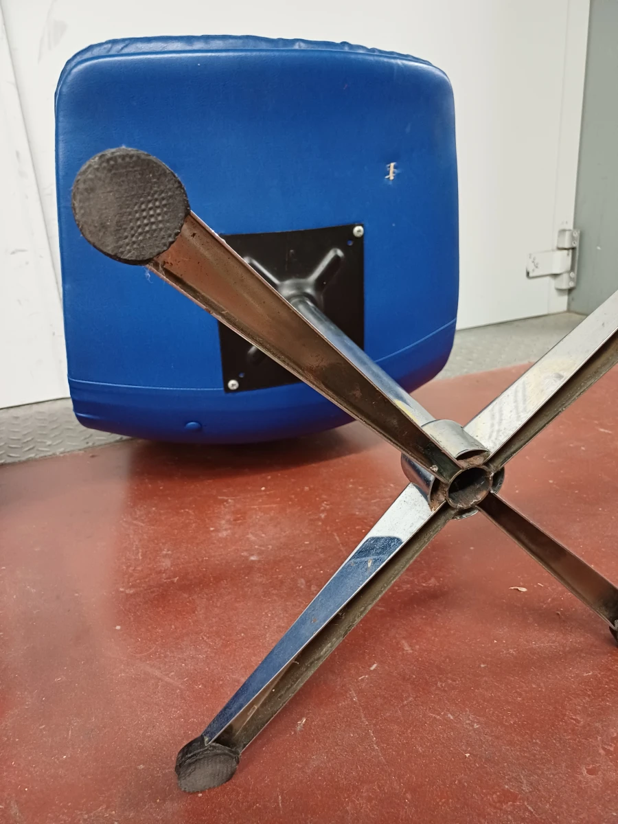 2 vintage blauwe designstoelen - foto 7