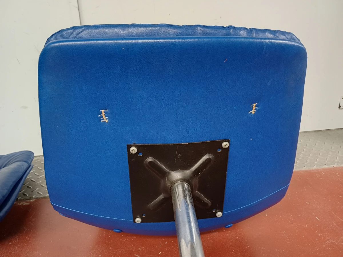 2 vintage blauwe designstoelen - foto 10