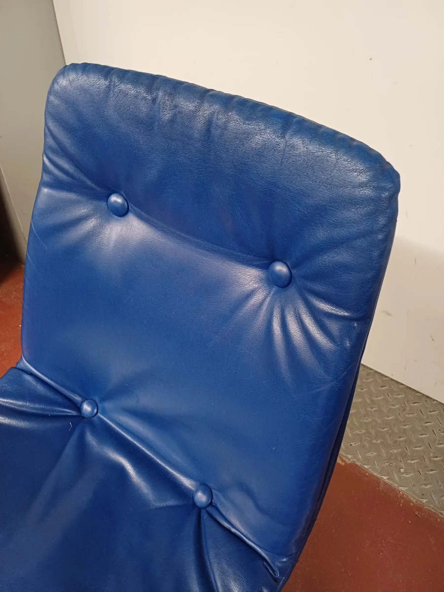 2 vintage blauwe designstoelen - foto 12