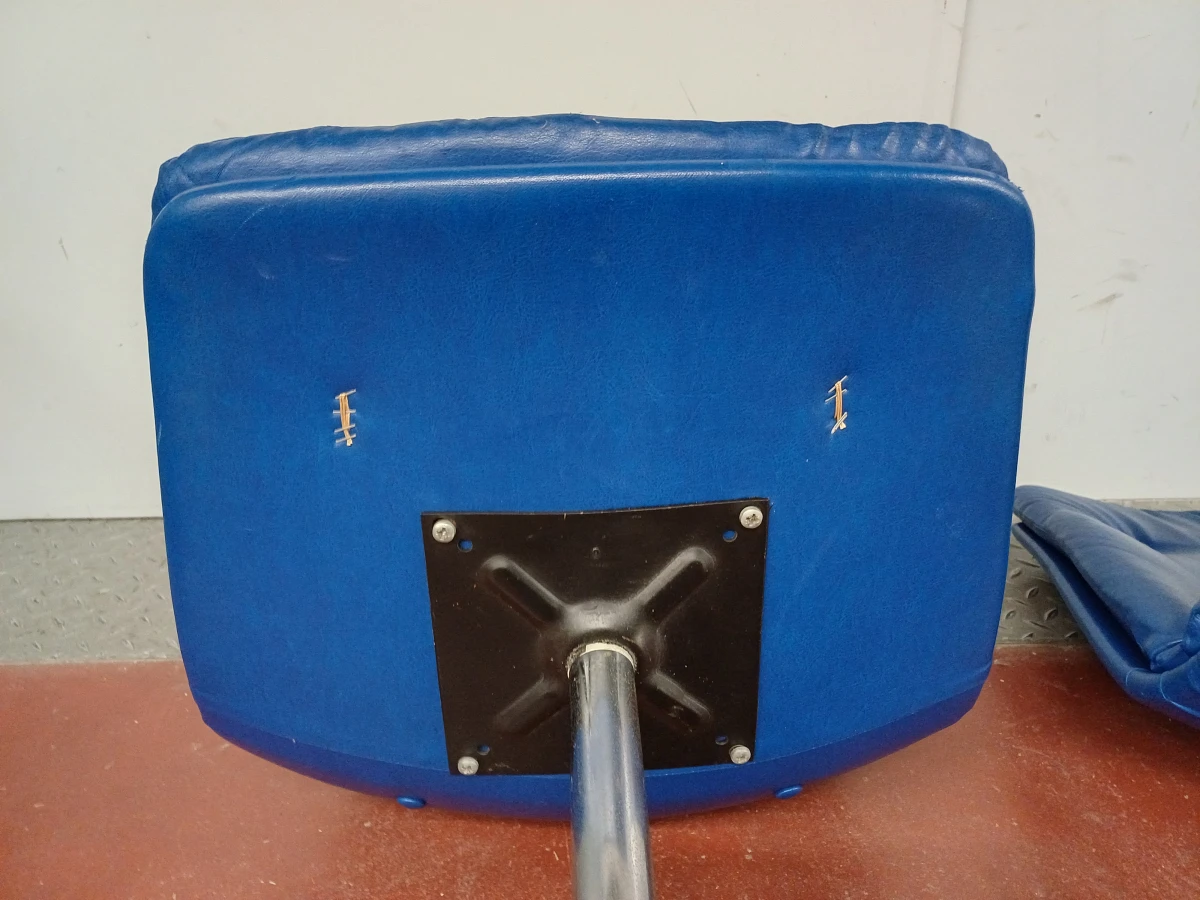 2 vintage blauwe designstoelen - foto 9