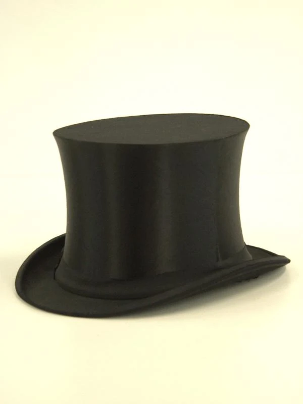 Antieke klaphoed / chapeau claque - opvouwbare hoge hoed - ca. 1900 met originele doos - foto 5