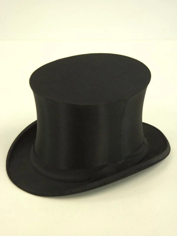Antieke klaphoed / chapeau claque - opvouwbare hoge hoed - ca. 1900 met originele doos - foto 6