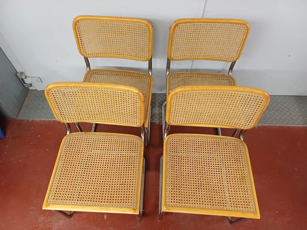 Set van 4 vintage Cesca-stoelen - foto 5