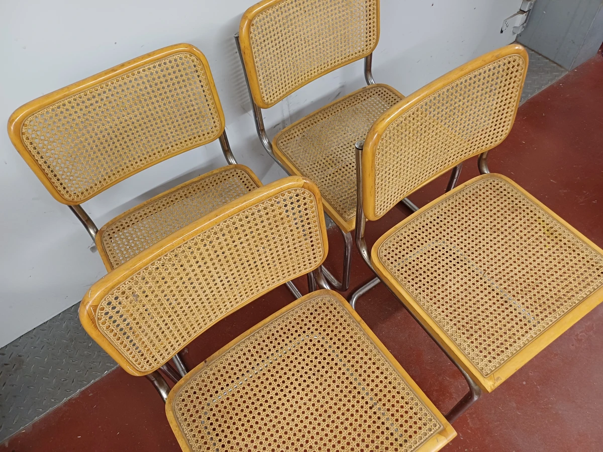 Set van 4 vintage Cesca-stoelen - foto 6