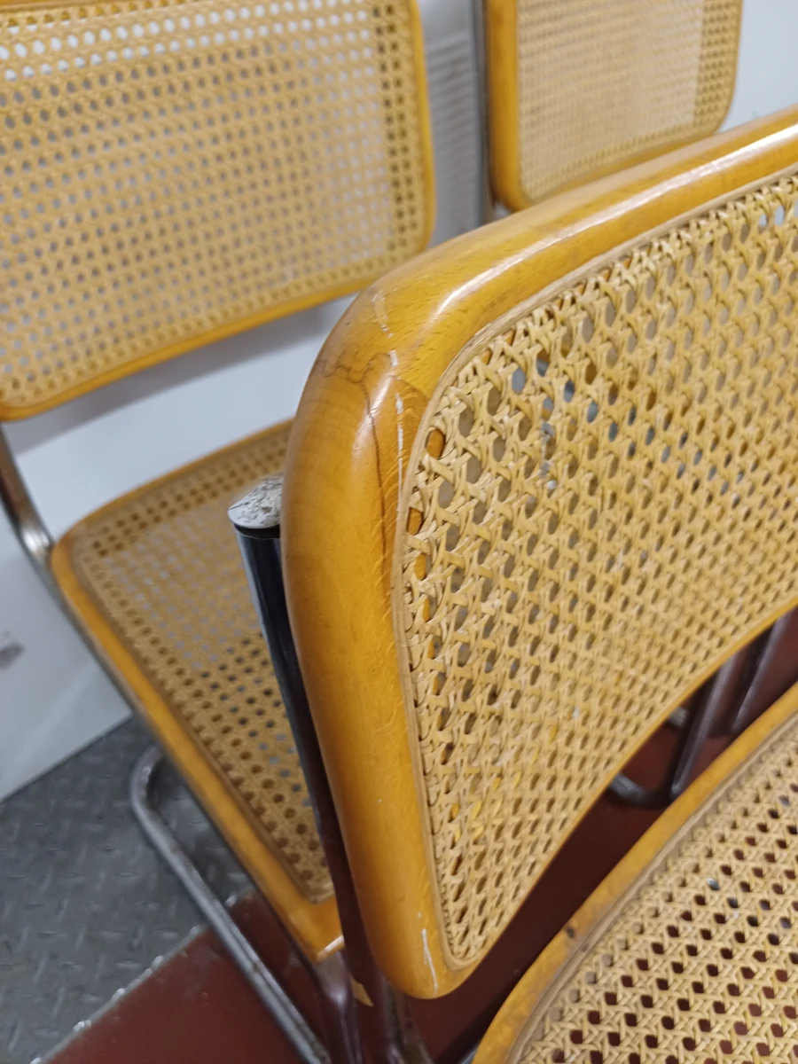 Set van 4 vintage Cesca-stoelen - foto 9