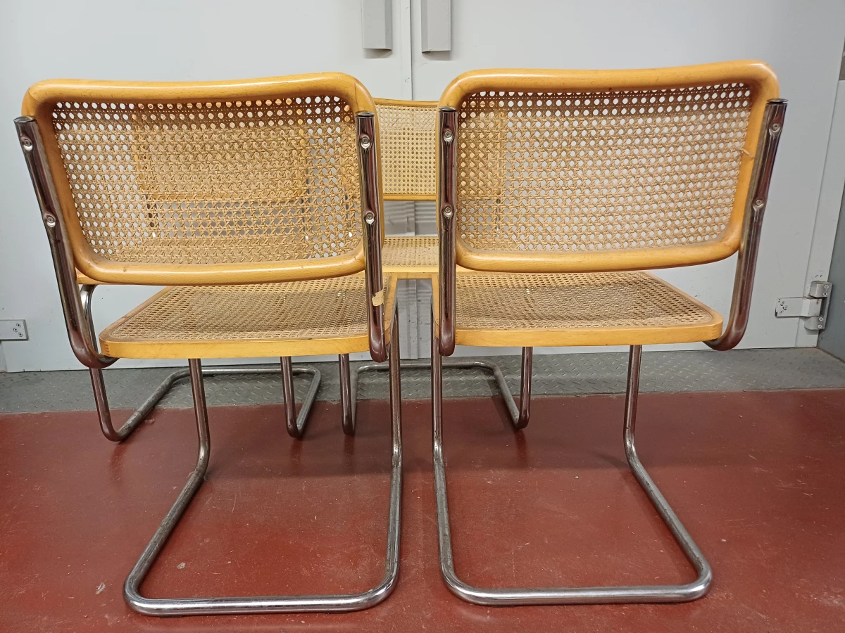 Set van 4 vintage Cesca-stoelen - foto 3