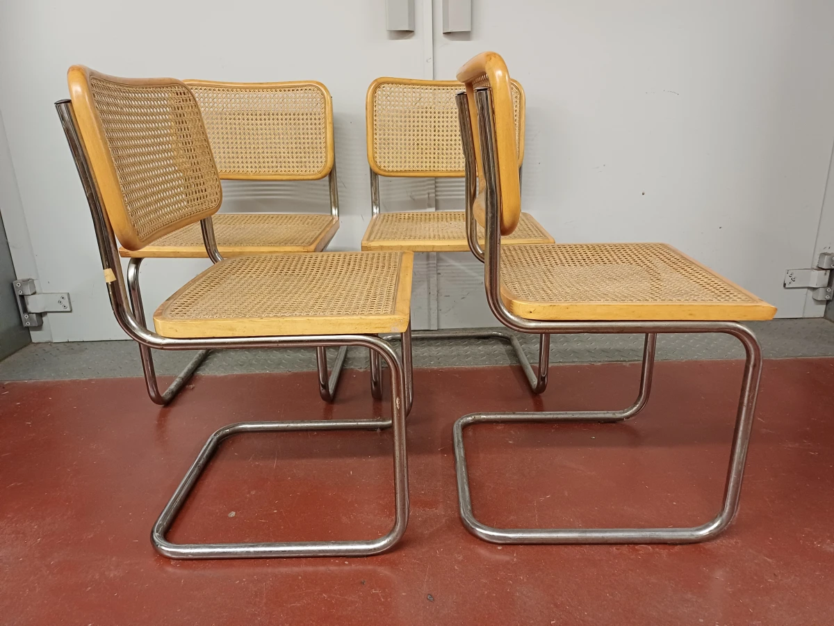 Set van 4 vintage Cesca-stoelen - foto 2