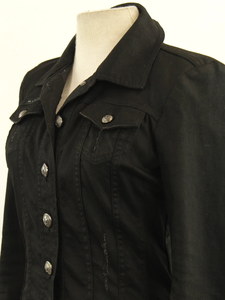 Philipp Plein Couture zwarte jeansvest - Crystal Skull - foto 5
