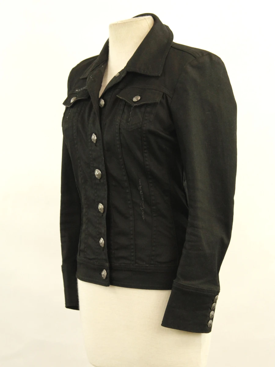 Philipp Plein Couture zwarte jeansvest - Crystal Skull - foto 6