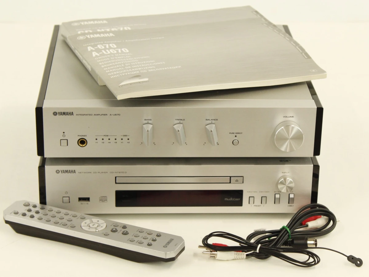 Yamaha hifi-set - A-U670 geïntegreerde versterker & CD-NT670D Network CD Player - foto 1