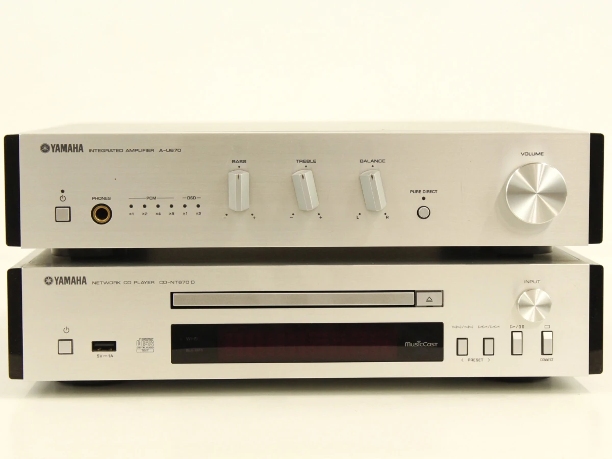 Yamaha hifi-set - A-U670 geïntegreerde versterker & CD-NT670D Network CD Player - foto 2