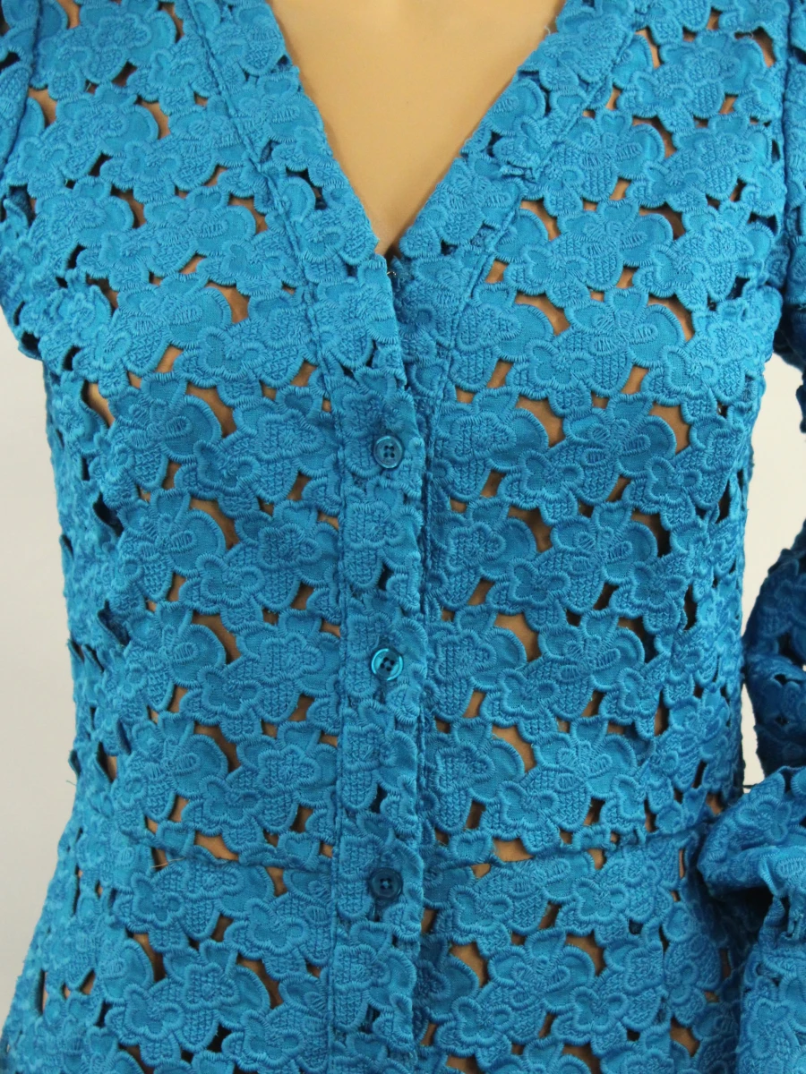Michael Kors Blauwe vest/jurk met kantlook - foto 4