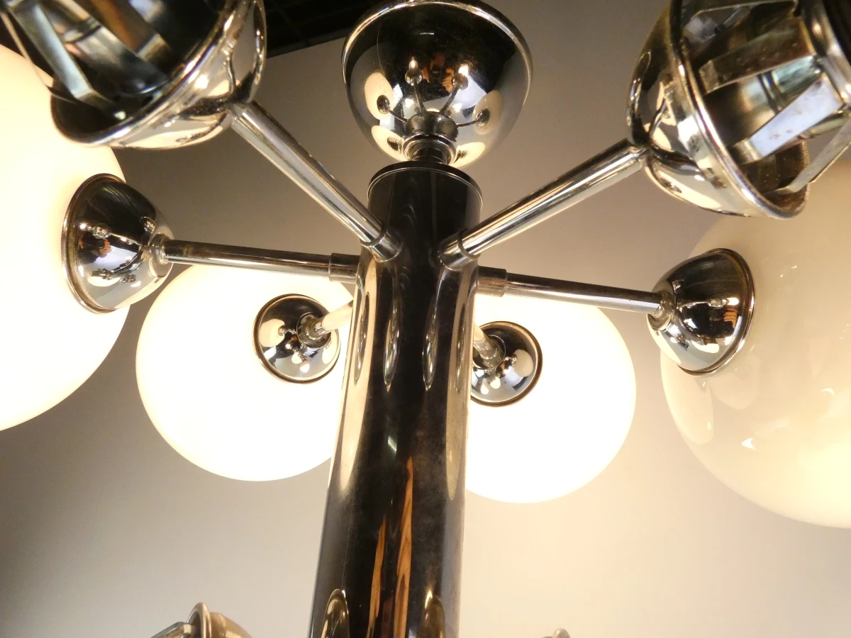 Moderne hanglamp met witte glazen bollen - foto 13
