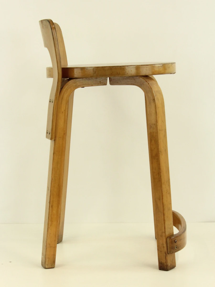 Alvar Aalto voor Artek - Chair K65 - berkenhout - design 1935 - foto 4