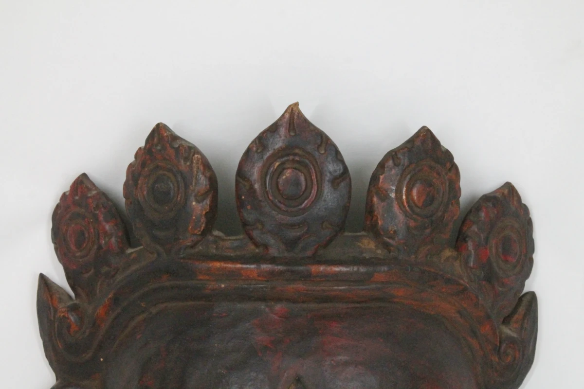 Handgesneden Tibetaans-Boeddhistisch masker - foto 4