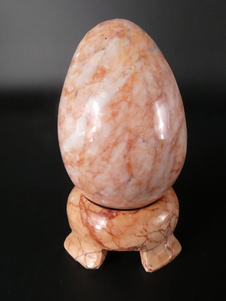 Set van 18 decoratieve stenen eieren van verschillende mineralen - foto 2